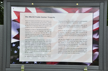 sign about The World Trade Center Tragedy